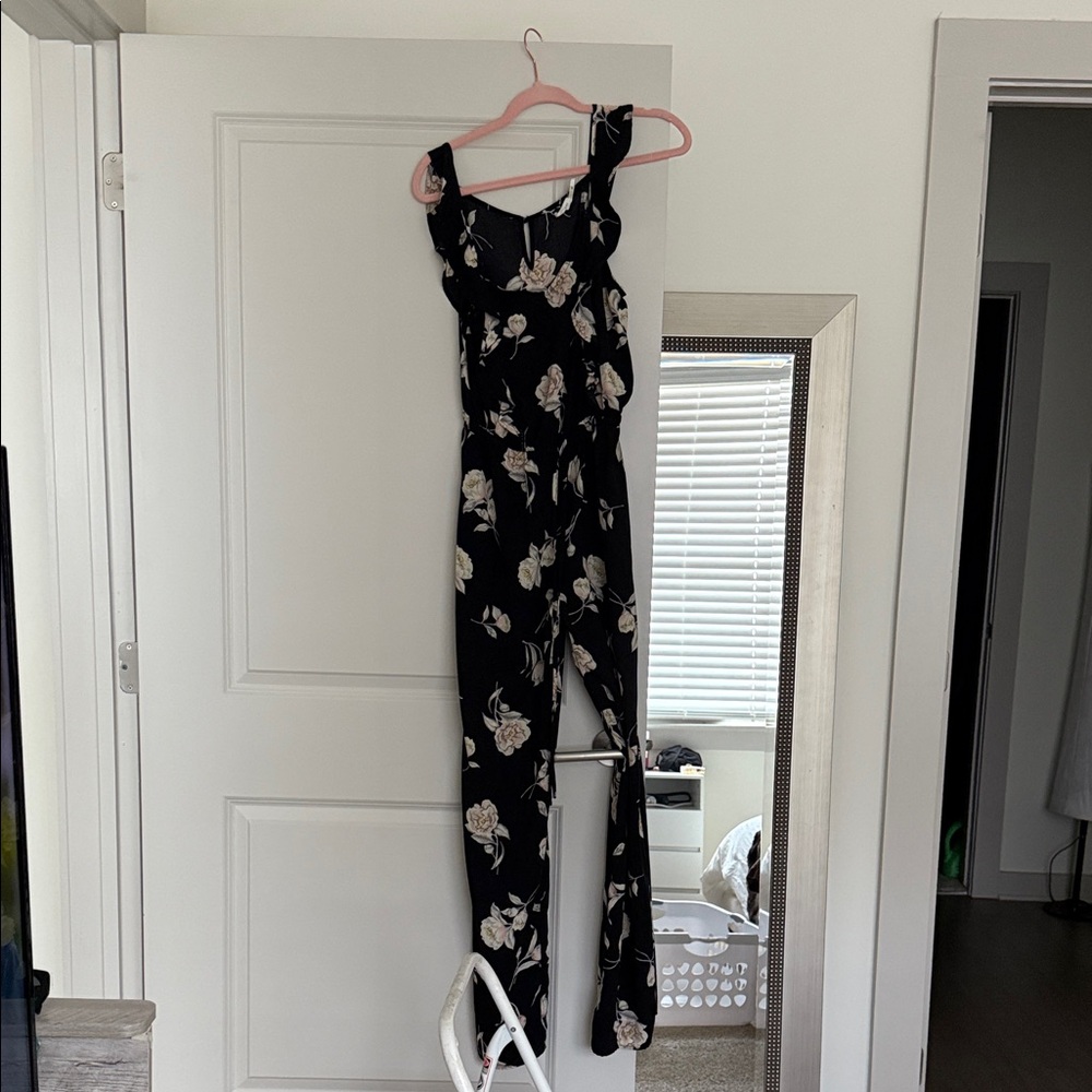 Blu Pepper Black Floral Jumpsuit